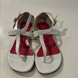 Kate Spade White Leather Sandals size 8.5